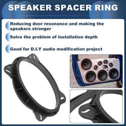 2X Speaker Spacer Ring Tweeter Adaptor for Toyota 6x9"