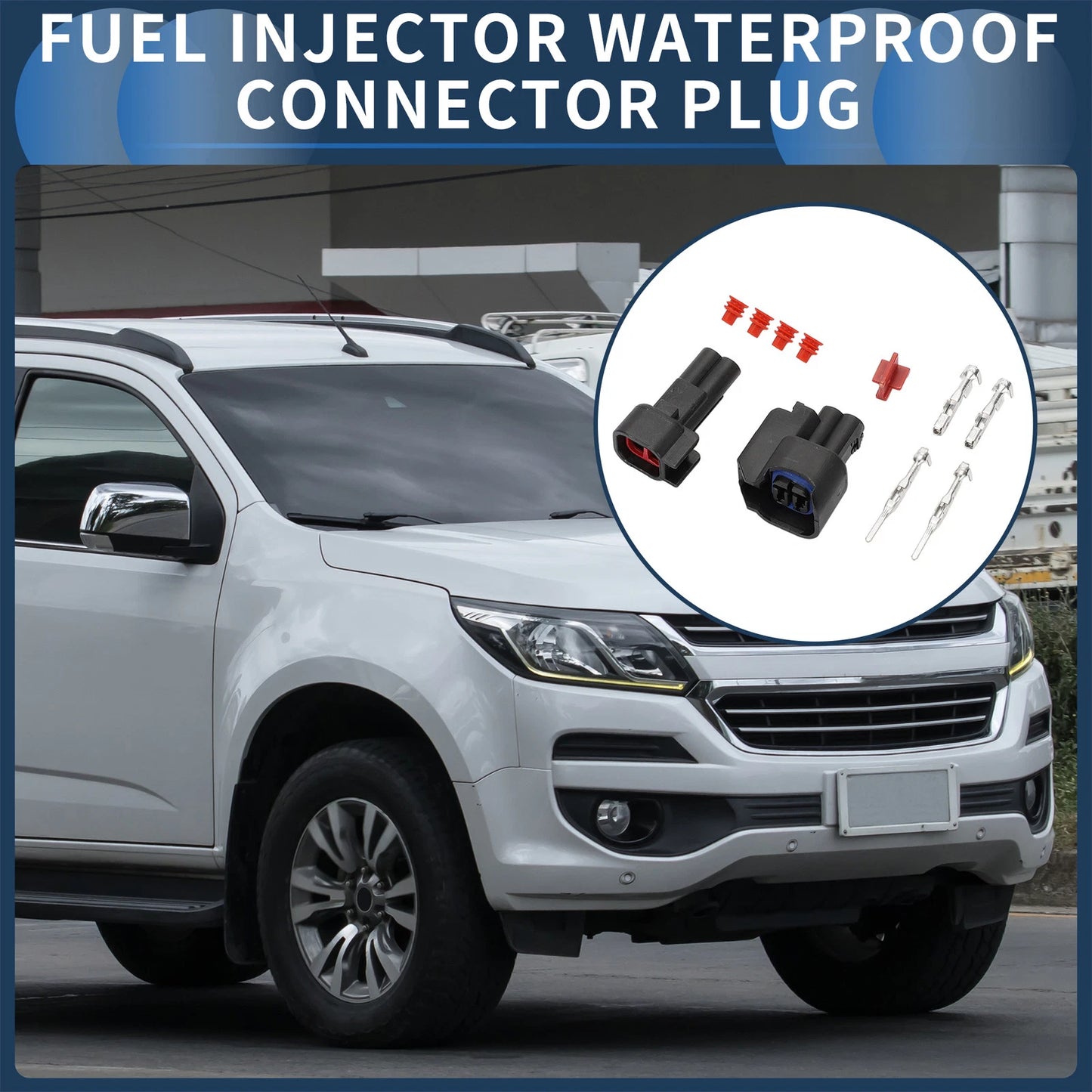 2 Pin Fuel Injector Waterproof Connector Plug for Chevrolet