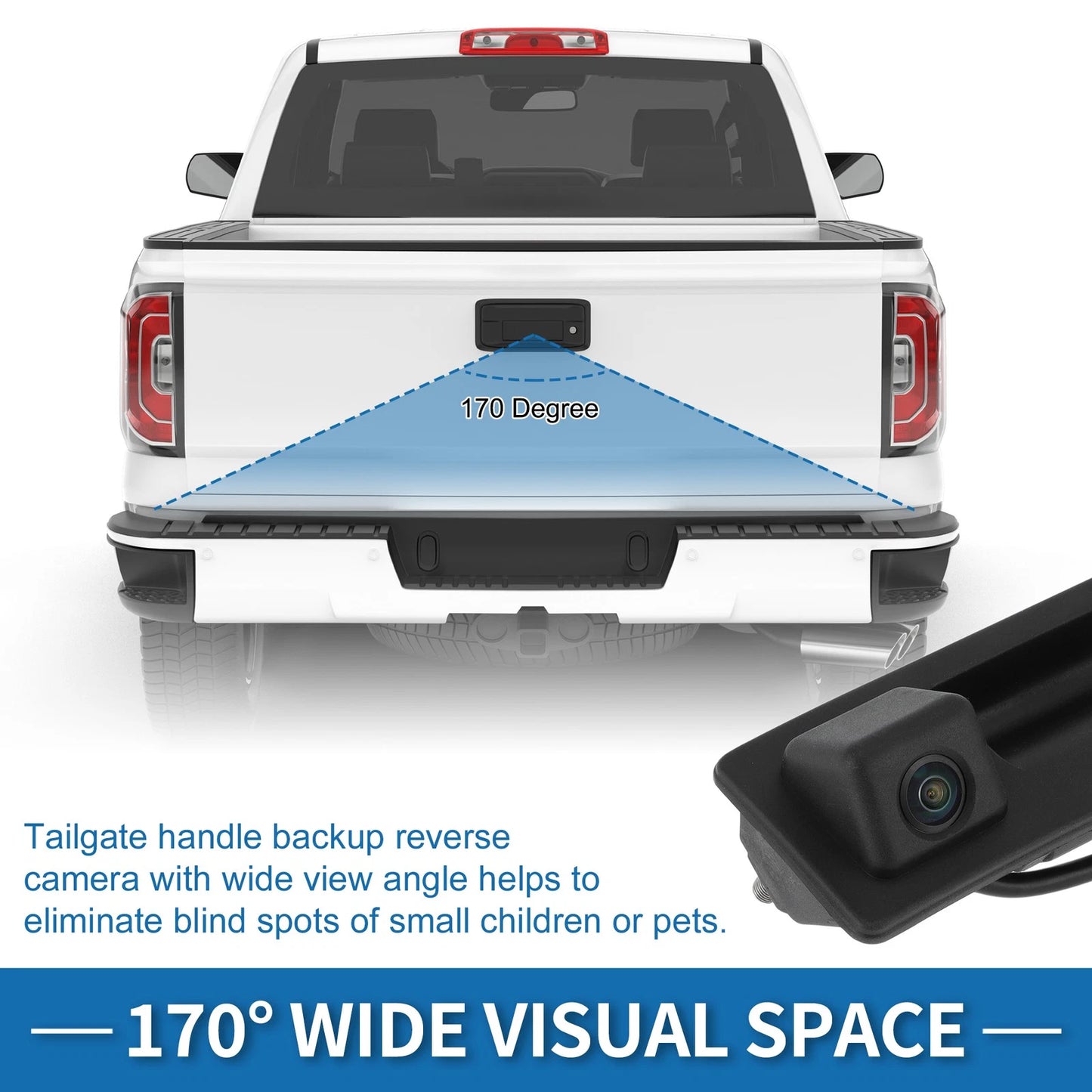 Tailgate Handle with Backup Camera for Audi A4 A5 A6 A7 Q3 Q5 S4 S5 S6 Allroad (2010–2023)