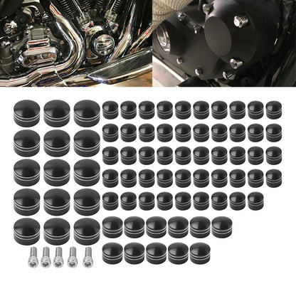 75X CNC Engine Bolt Topper Caps for Harley Touring Road Street Glide (2009-2023)