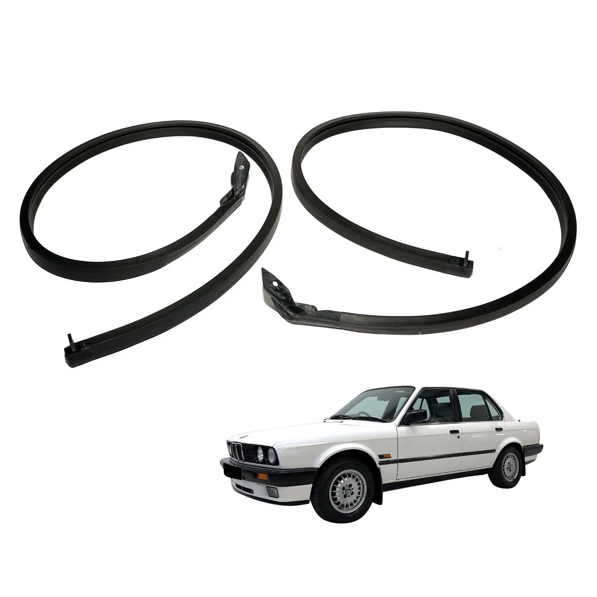 Set of 4 Front Door Weatherstrips for BMW M3 E30 (1984–1991)