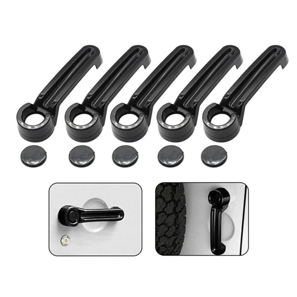 5Pcs Door Handle Cover Trim for Jeep Wrangler (2007-2018)