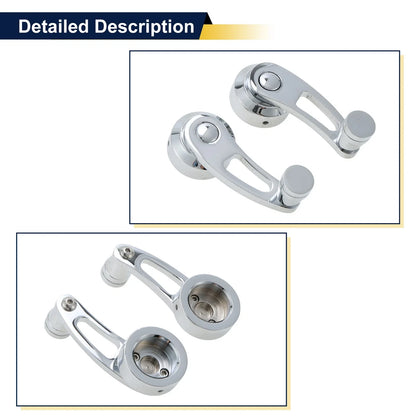 Car Door Window Crank Handle for Chevy, Ford, Chrysler - Silver Tone
