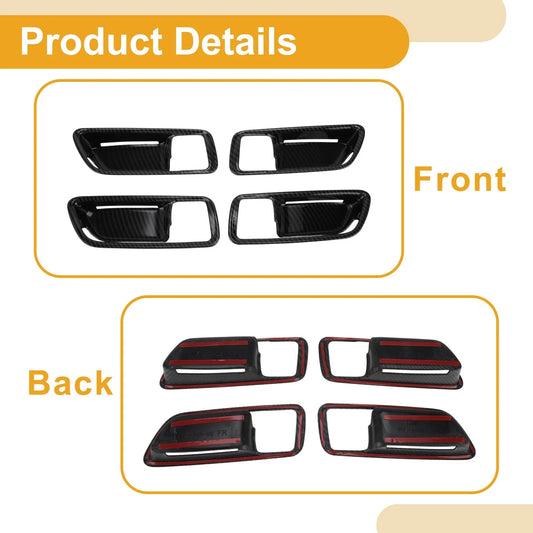 Interior Door Handle Bowl Cover Trim for Honda CHR (2024-2025) Carbon Fiber