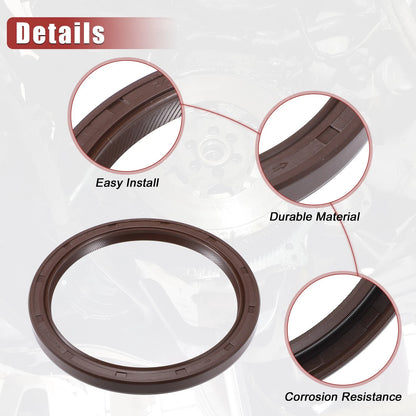 2pcs Engine Crankshaft Oil Seal for Toyota Camry Avalon (1998–2016)