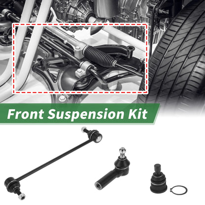 6pcs Front Suspension Kit Outer Tie Rod End Sway Bar Link for Mazda Tribute (2001–2007)