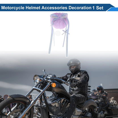 Streamer Tail for Motorcycle Bicycle Helmets (Light Purple Plush) Set of 1