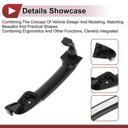 Car Door Handle Grip for Hyundai (2011–2016) No. 826522B010 Black Silver Tone