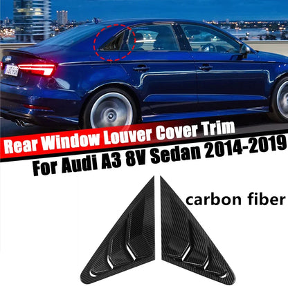 Carbon Fiber Side Vent Scoop Louver Cover for Audi A3 8V Sedan (14–19)