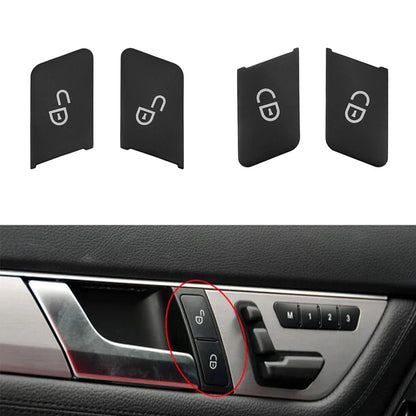 4 x Door Unlock Lock Button Covers for Mercedes W204 C-Class, W212 E-Class