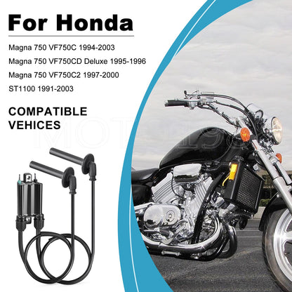 Set of 2 Ignition Coils & Spark Plugs for Honda Magna 750 (1995–1996)