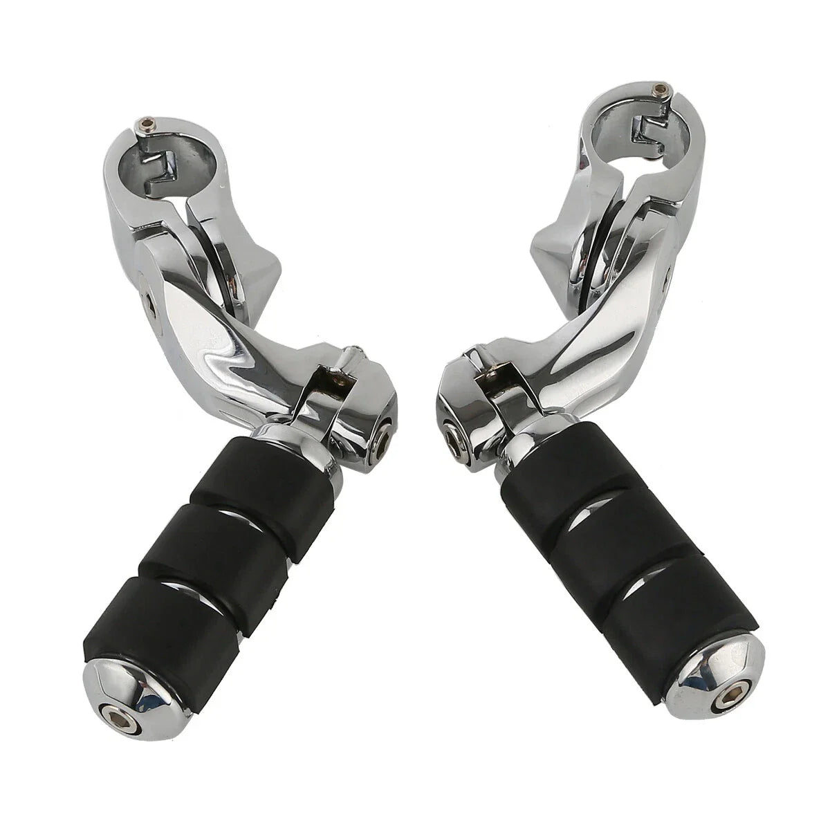 1 1/4" Highway Bar Short Angled Footpegs for Harley Electra Street Glide (2007-2023)