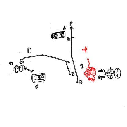 Front Door Lock Latch Set for Mitsubishi Triton L200 Strada 1986-1996