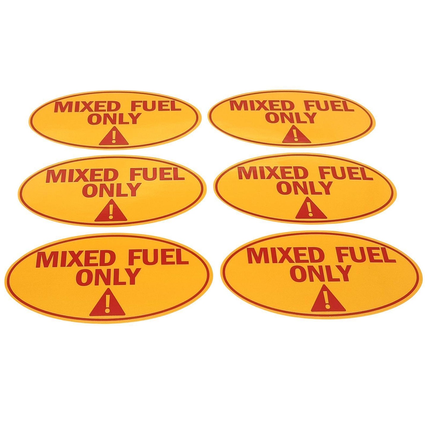 Set of 4 Mixed Fuel Only Stickers for Outdoor Power Equipment
