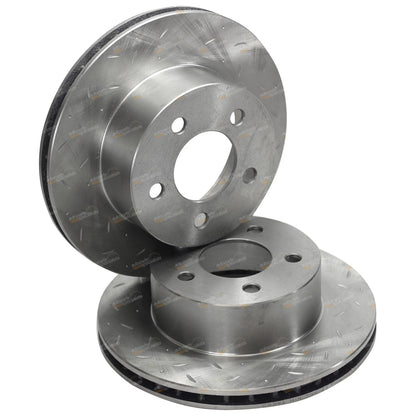 2 Front Drilled Slotted Brake Rotors for Jeep Grand Cherokee (1993–1998)