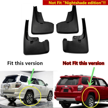 4 x Front Rear Splash Fender Guards Mud Flaps for Toyota 4Runner (2010–2021)