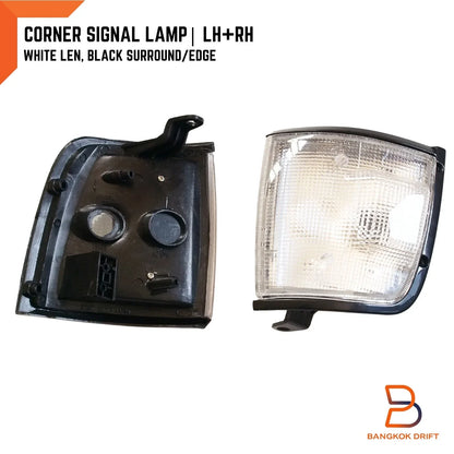 White Lens Black Trim Front Corner Signal Light for Holden Rodeo (91-97)