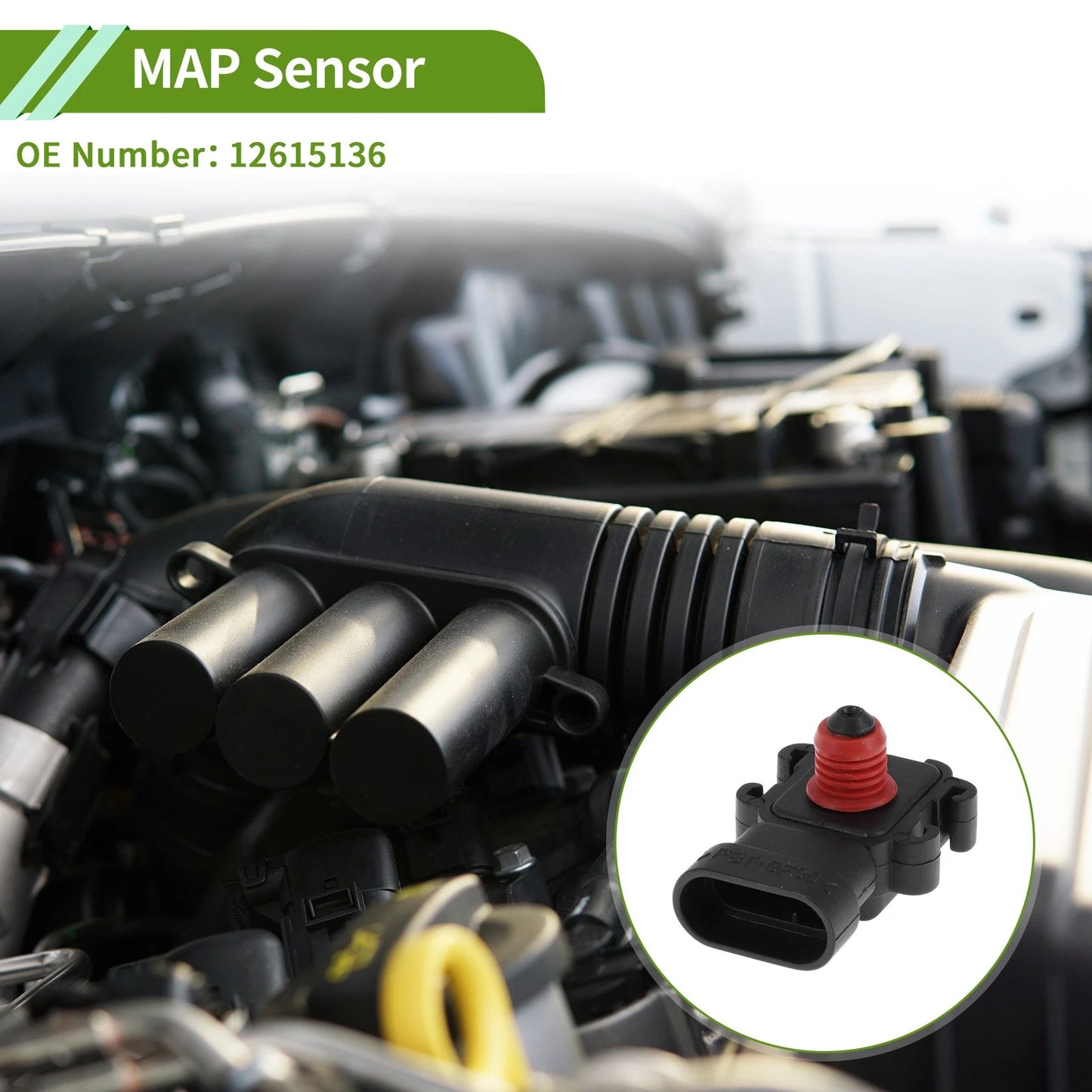 MAP Sensor for Chevrolet Cobalt 2.0 (2005–2007) - Part No. 12615136