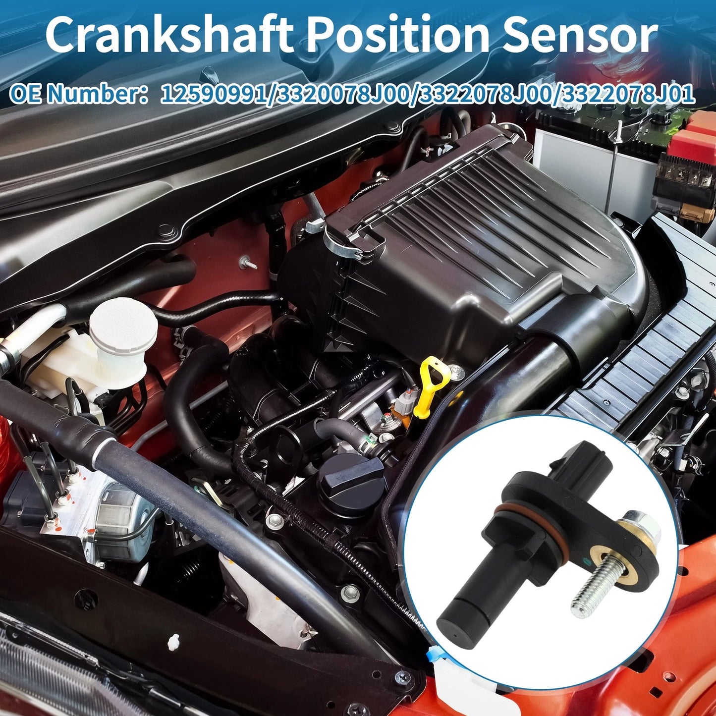 Crankshaft Position Sensor for Chevy Malibu 3.6 (2008–2009) No. 12590991