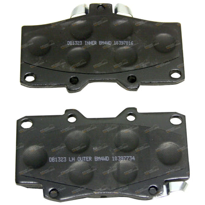 Front Slotted Disc Brake Rotors + Pads for Hilux Surf KZN185 (1995–2002)