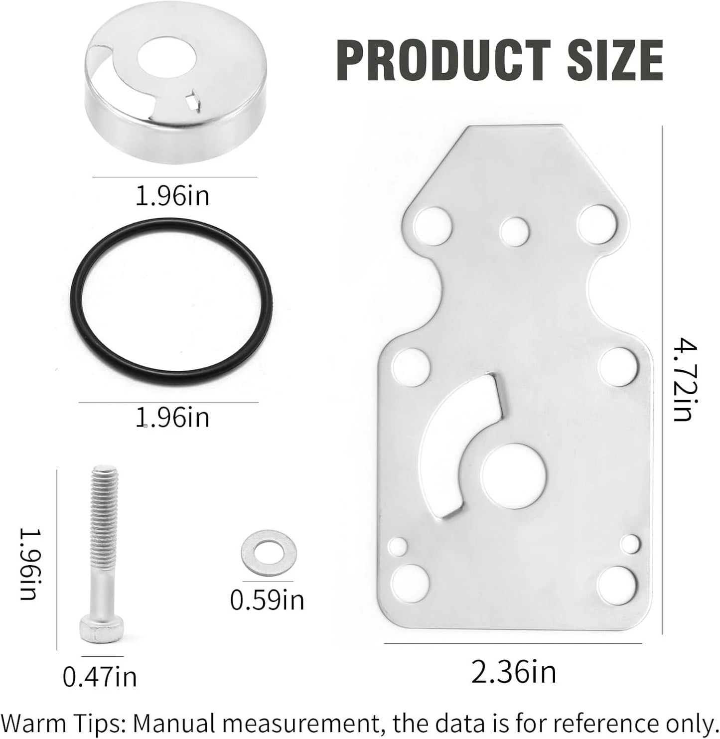 Water Pump Repair Kit for Yamaha 4-Stroke 6-9.9 HP Outboard (1990–2023)