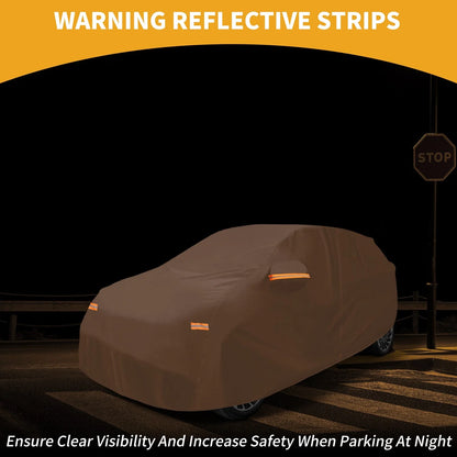 Waterproof All Weather Car Cover for Hyundai Ioniq 6 (2023) - Orange Cotton with Zipper
