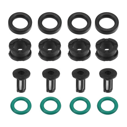 Set of 4 Fuel Injector O Rings Seals with Micro Filters for Suzuki GSXR 600 750 (2001–2019)