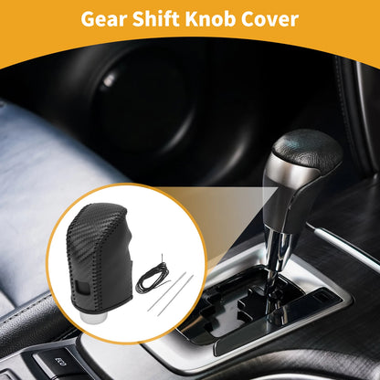 Gear Shift Knob Cover for Nissan Altima (2019–2024) Black Carbon Fiber