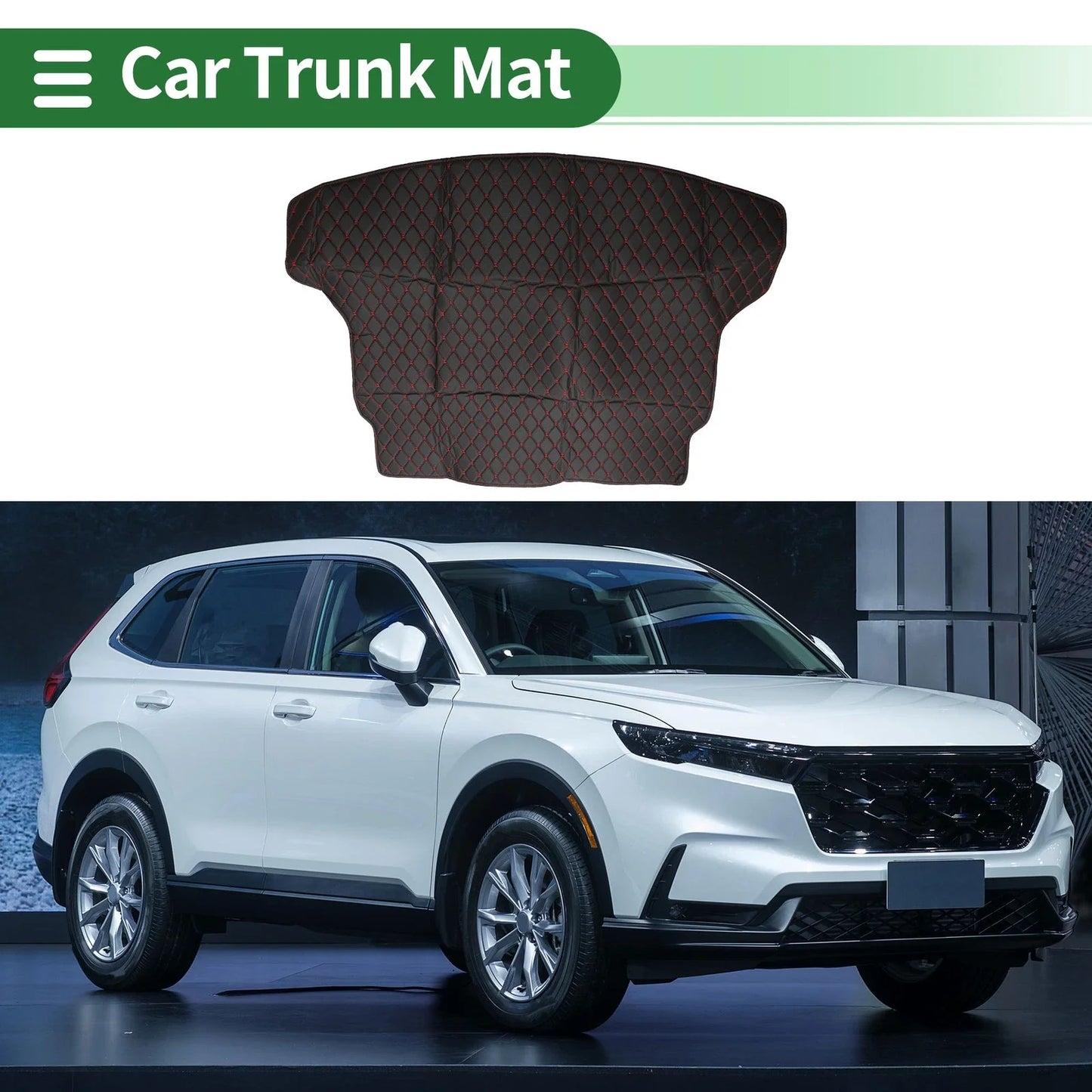 Cargo Liner Rear Trunk Mat for Honda CR-V 2012-2016 3D Diamond Pattern Black
