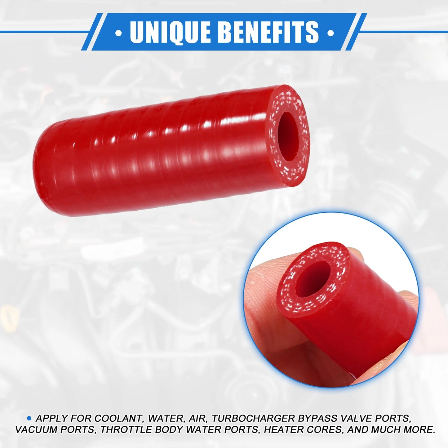 Reinforced Silicone Coolant Cap Kit for Turbo Bypass Valve (0.31" ID)