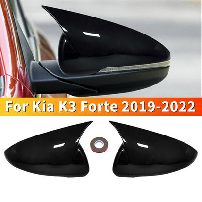 Gloss Black Mirror Cover Cap Trim for Kia K3 Forte (2019–2022)