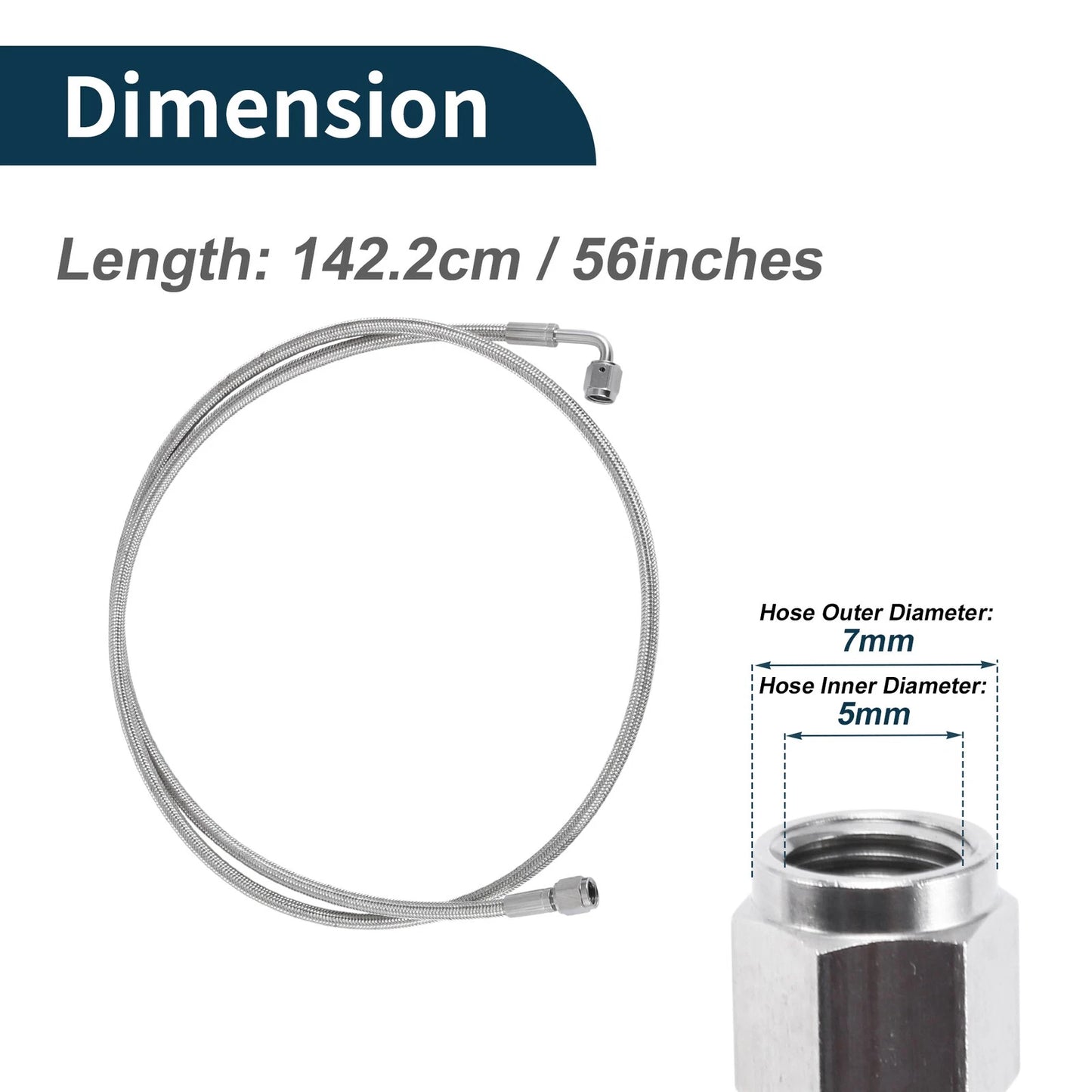 AN-4 Turbo Oil Feed Line Kit for Universal Applications (4.66ft)