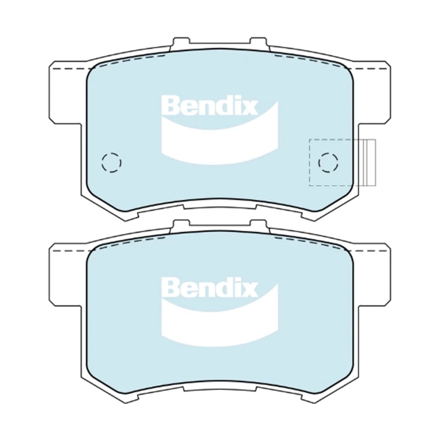 Set of 4 Bendix Rear Disc Brake Pads for Honda Legend (1991–1998)