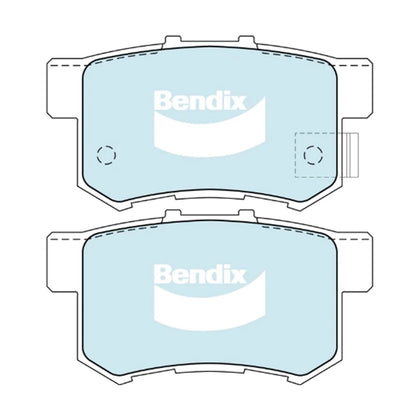 Set of 4 Bendix Rear Disc Brake Pads for Honda Legend (1991–1998)