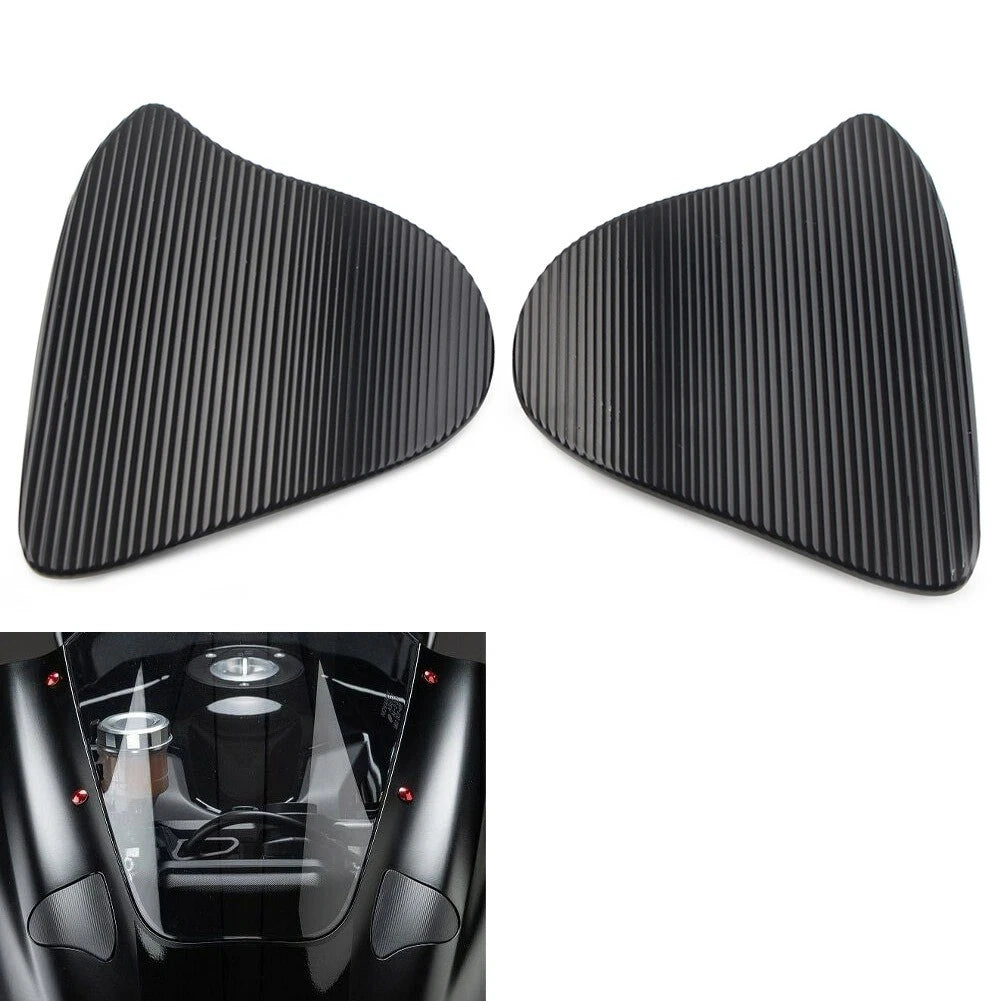 Set of 2 Black Rearview Mirror Block Off Base Plates for Yamaha YZF-R1 (2020–2024)