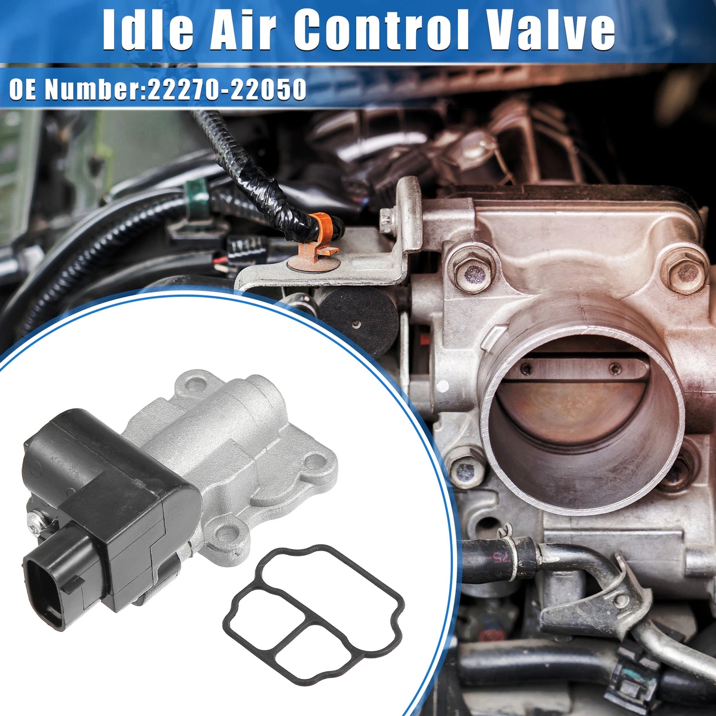 Idle Air Control Valve with Gasket NO.2227022050 for Toyota Corolla (2000–2001)