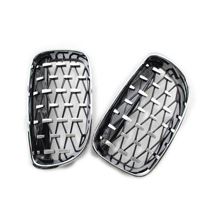Chrome Black Diamond Front Kidney Grill for BMW 1 Series (2004-2013)