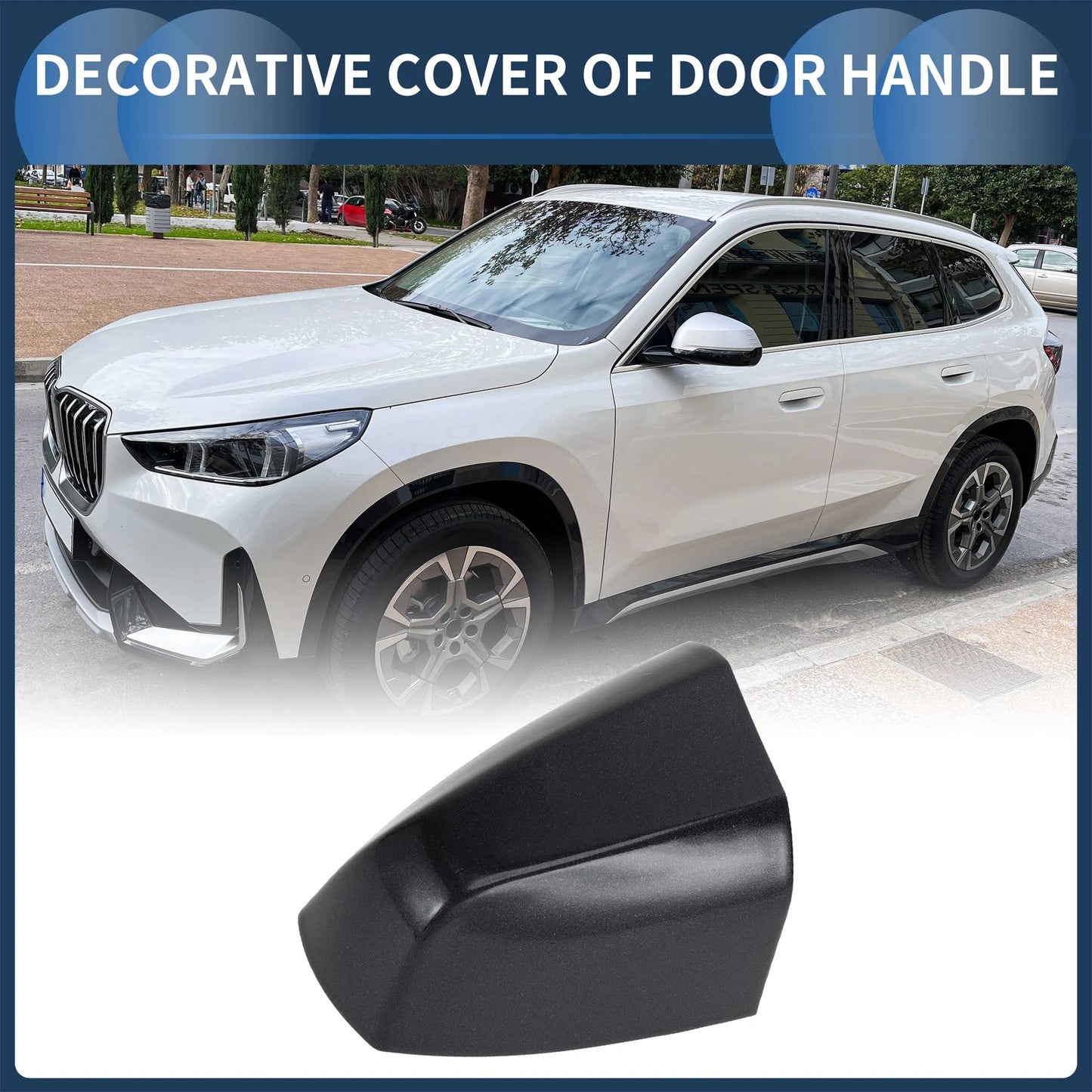 Door Handle Cover Front Left No. 51217396541 for BMW X1 (2015–2018) Black