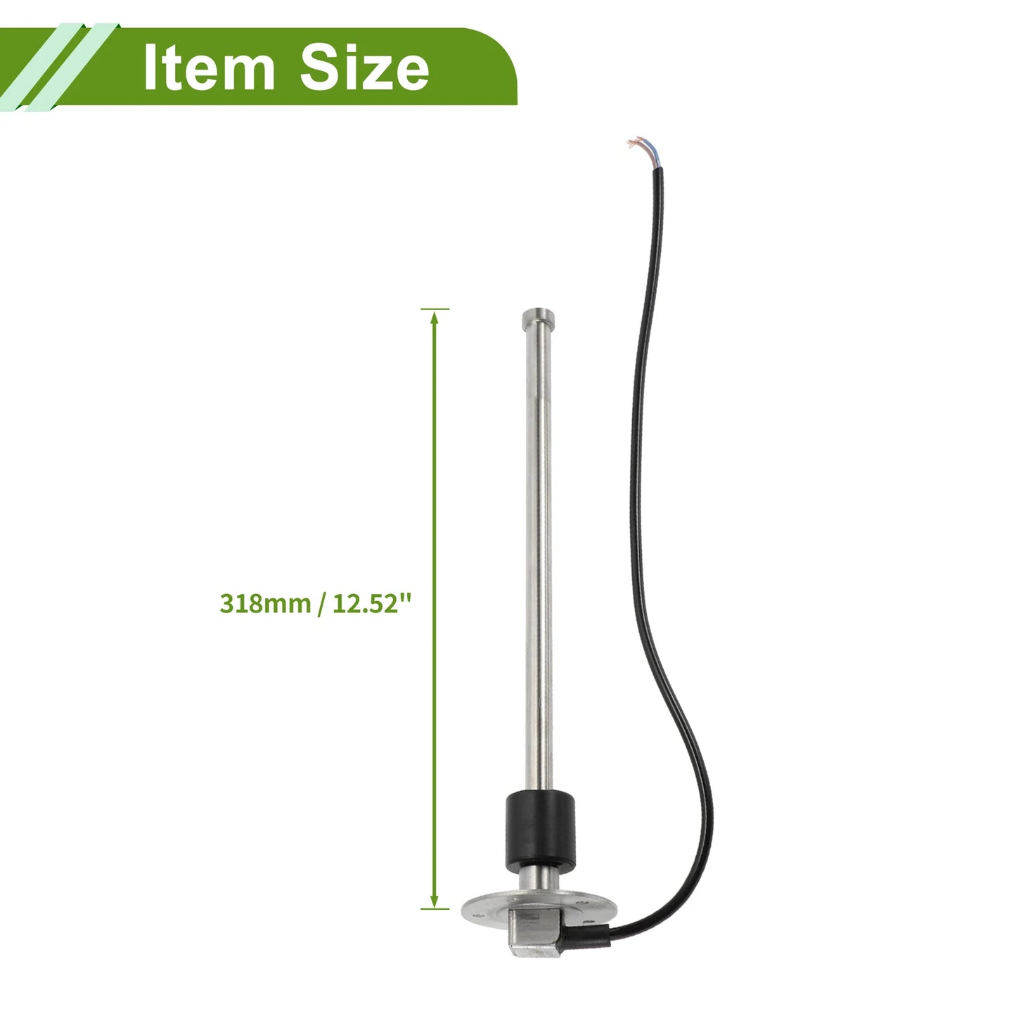 Fuel Sending Unit and Gauge Kit 0-190 Ohm for Boat Car Vehicle (0-190)
