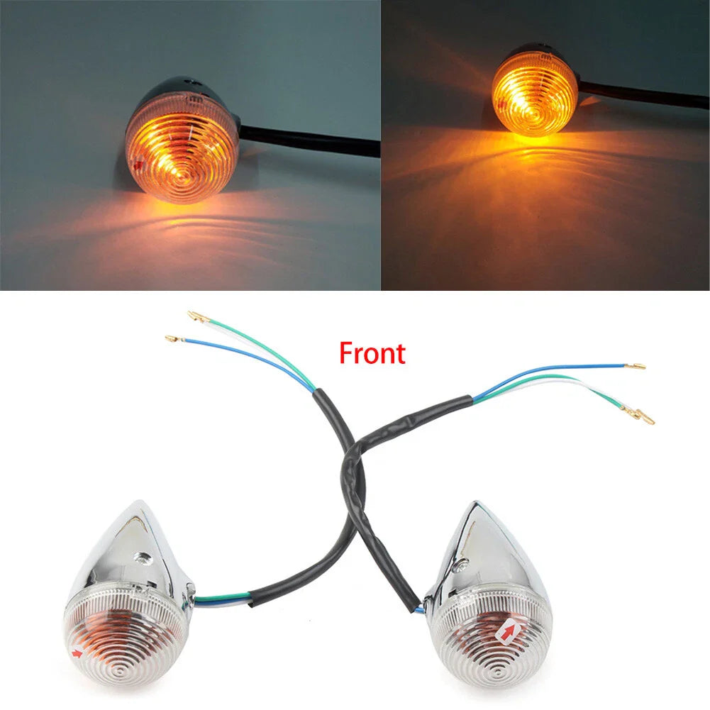 Clear Motorcycle Front Rear Turn Signal Lights for Yamaha XV1900 (2006-2013)