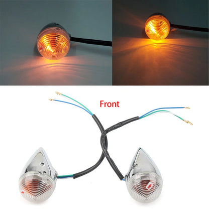 Clear Motorcycle Front Rear Turn Signal Lights for Yamaha XV1900 (2006-2013)