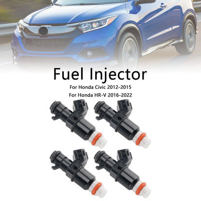 Set of 4 Fuel Injectors 16450-RWK-003 for Honda HR-V Civic (2016–2022)