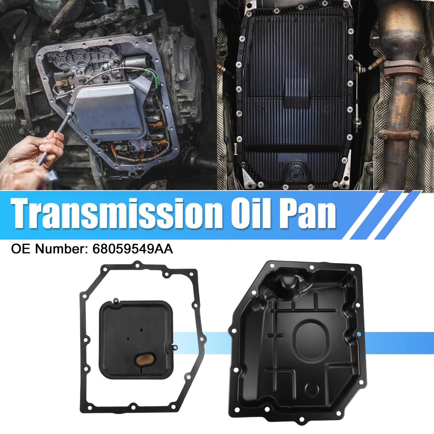 Set of 1 Transmission Oil Pan with Filter & Gasket No.68059549AA for Chrysler