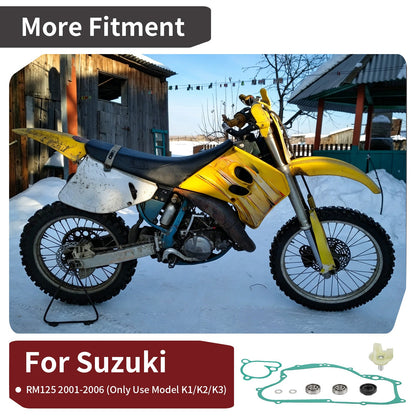 Rebuild Kit with Water Pump Shaft Gear for Suzuki RM125 (2001–2006)