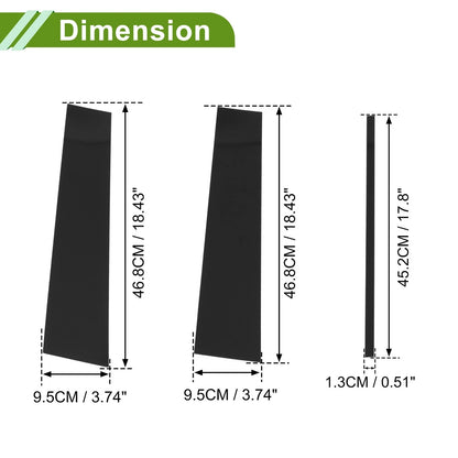 6 Pcs Black Pillar Window Trim for Chevy Suburban (2015-2020)