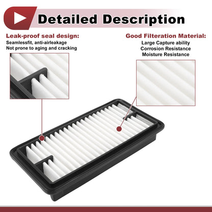 Engine Air Filter No. 165466A00B for Nissan DBA-B21W (1 Pc)