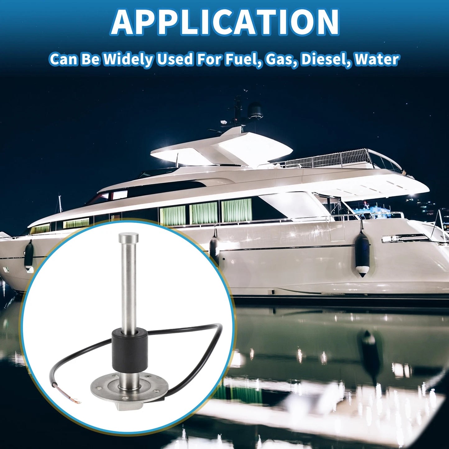 Fuel Sending Unit and Gauge Kit 240-33 Ohm 150mm for Boat Car