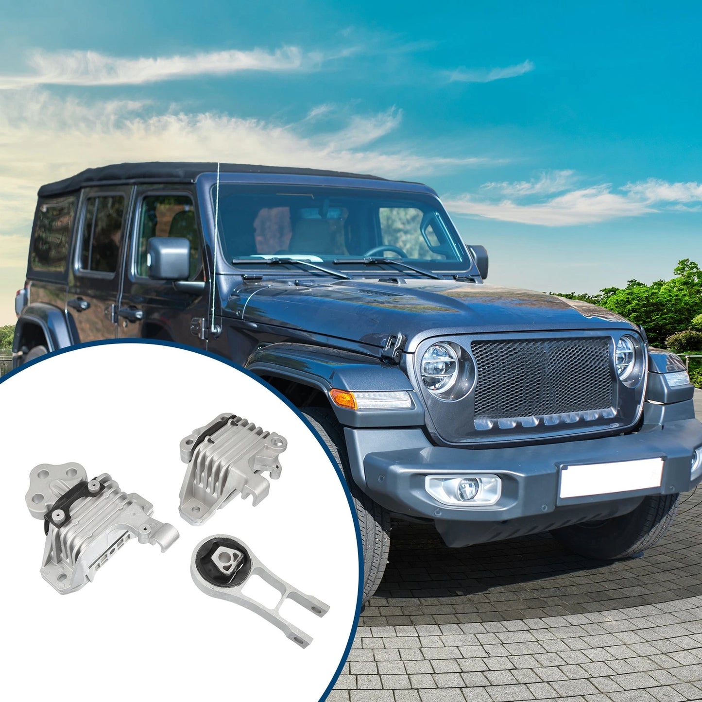Engine Motor Trans Mount Set for Jeep Cherokee 3.2L (2014–2022)