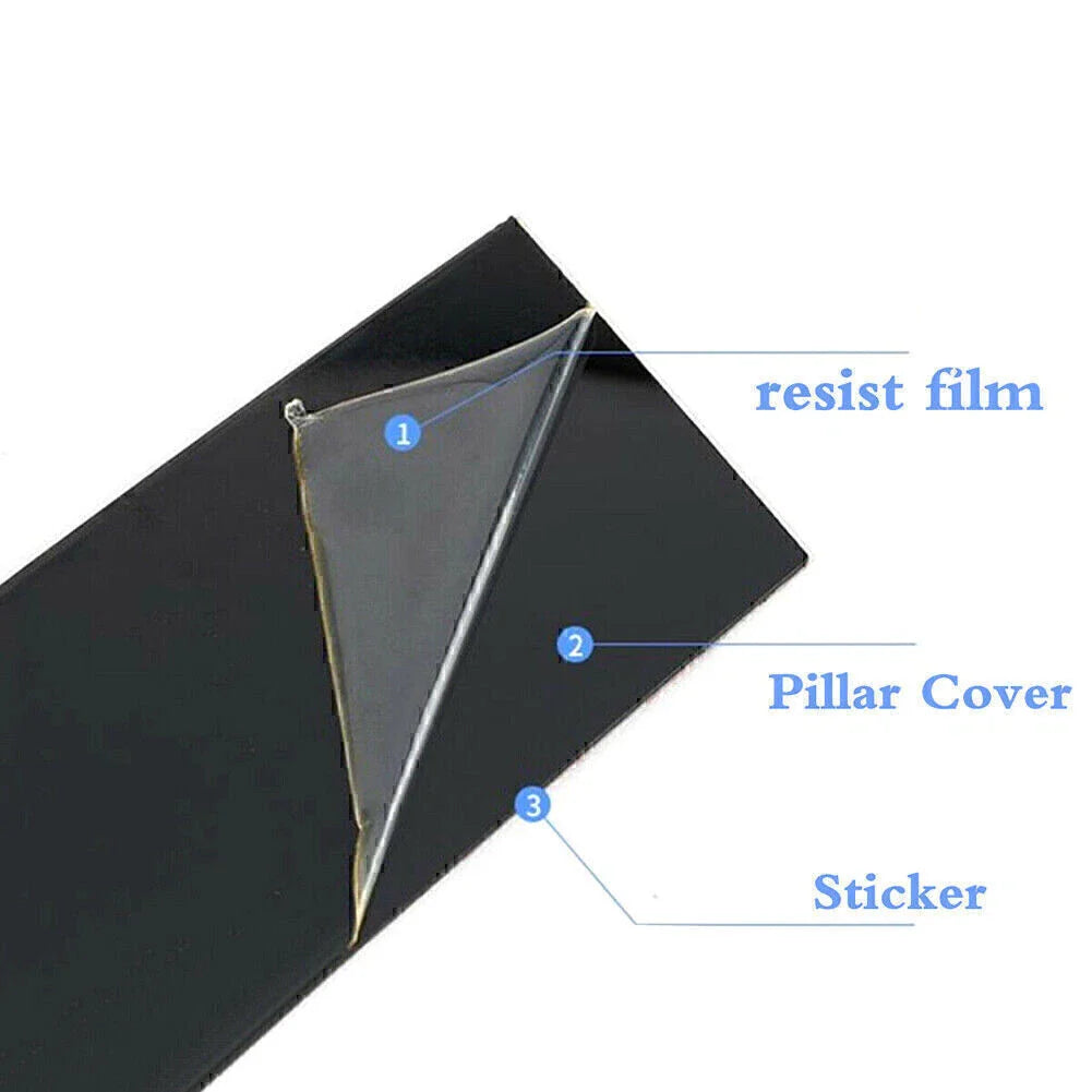 8 Pcs Gloss Black Door Trim Pillar Posts for Mazda 3 Sedan (2019-2021)