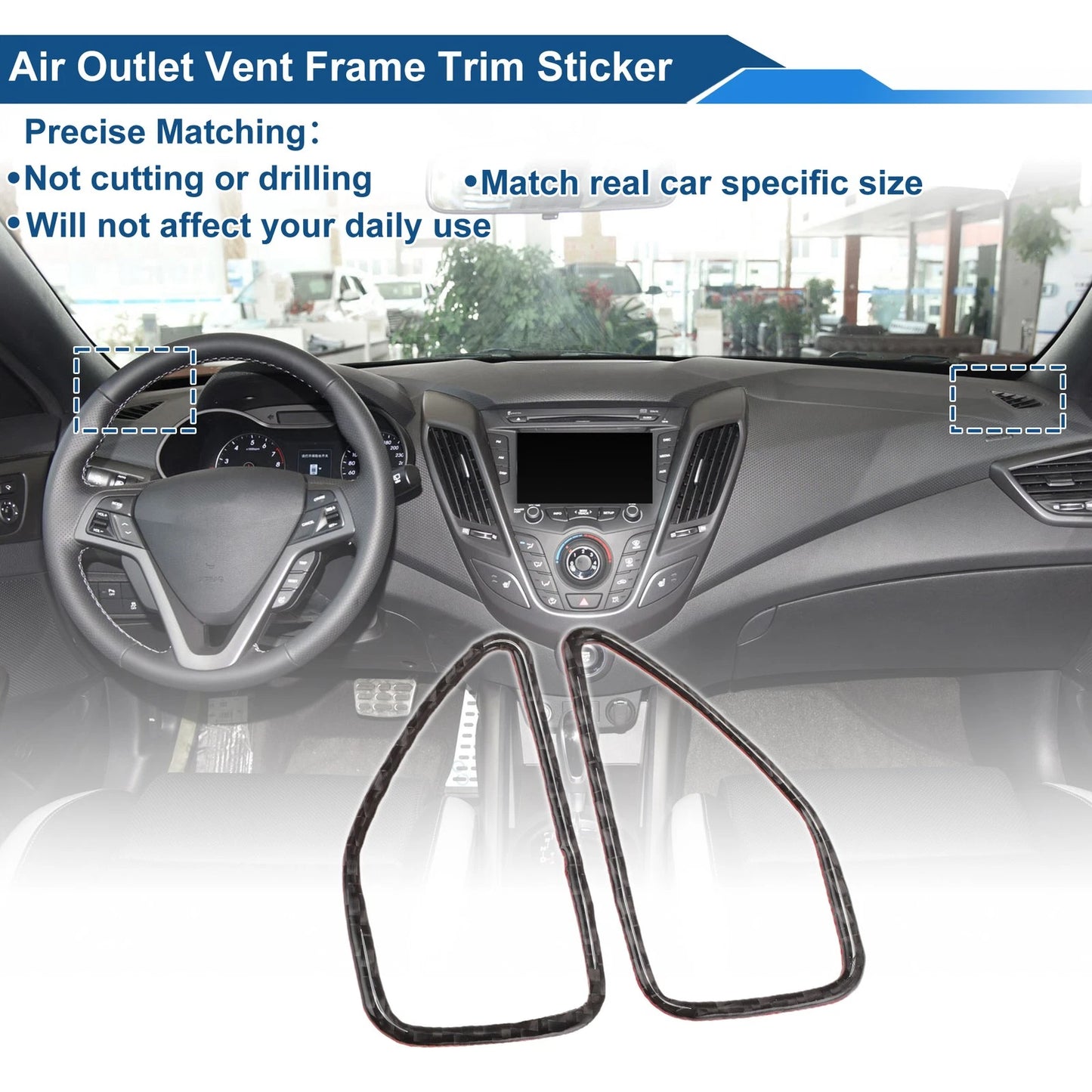 Air Condition Outlet Vent Trim Cover Frame for Hyundai Veloster (2012–2017)